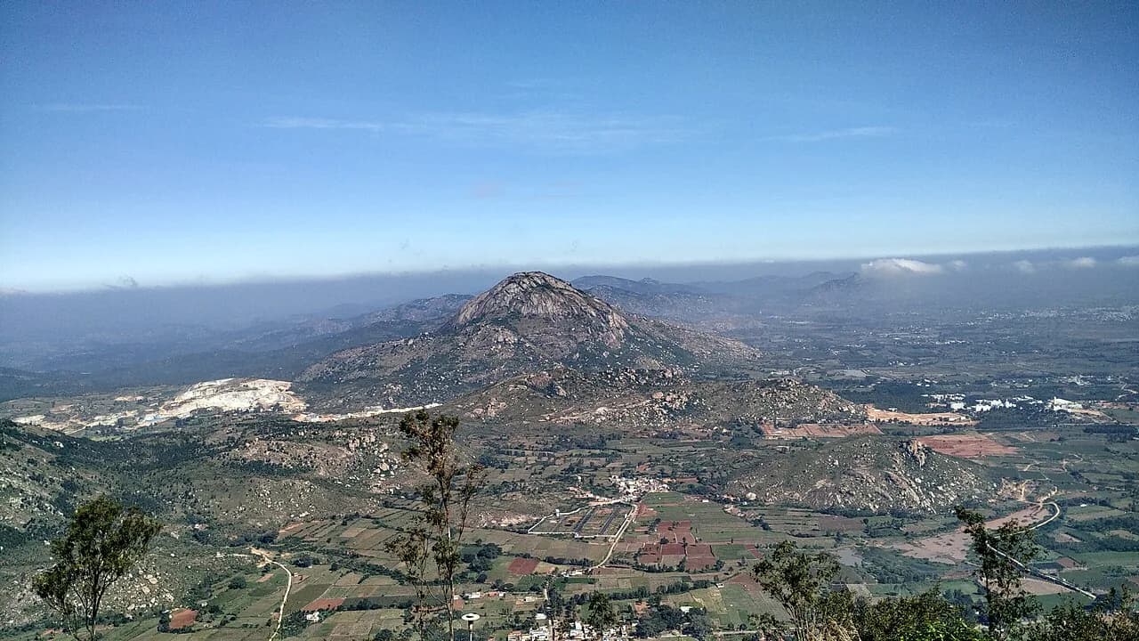 A wide view across Nandi Hills and the surrounding landscape.